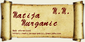 Matija Murganić vizit kartica